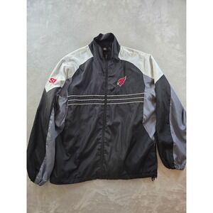 Arizona Cardinals Jacket Mens L Full Zip Windbreaker Team Apparel Reebok